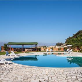 3 bedroom seaside villa with pool & jacuzzi, near Acharavi, sleeps 6